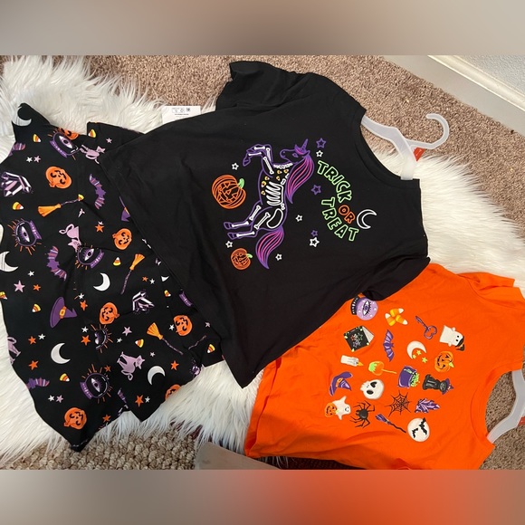 Halloween Short Sleeve‎ Unicorn Trick or Treat Tee & skirt - Picture 1 of 4